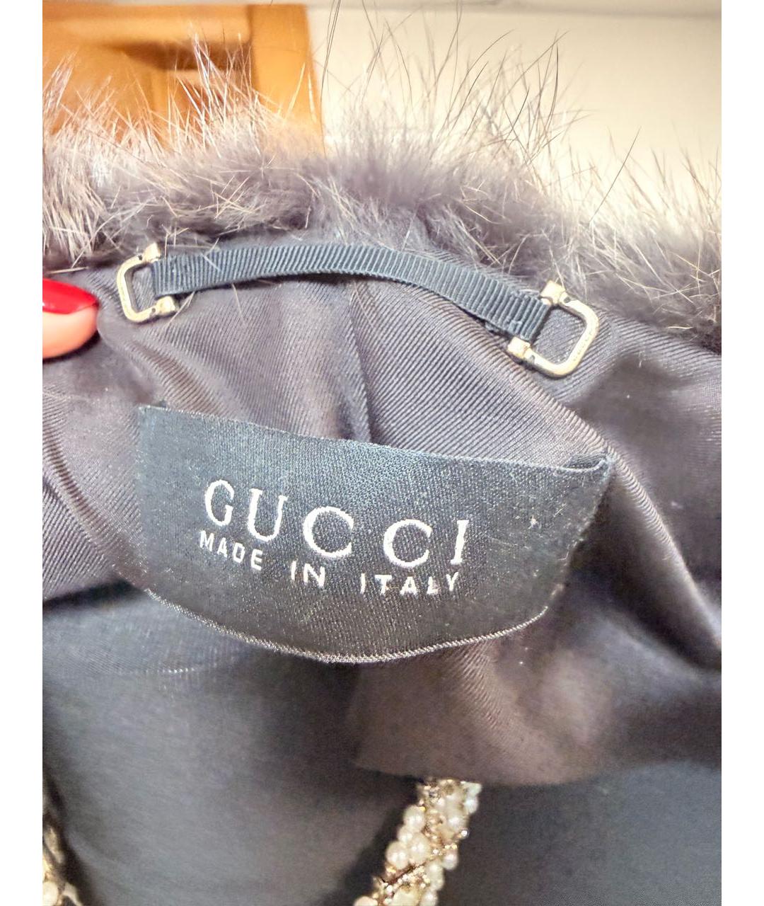 GUCCI Коричневая меховая шуба, фото 7