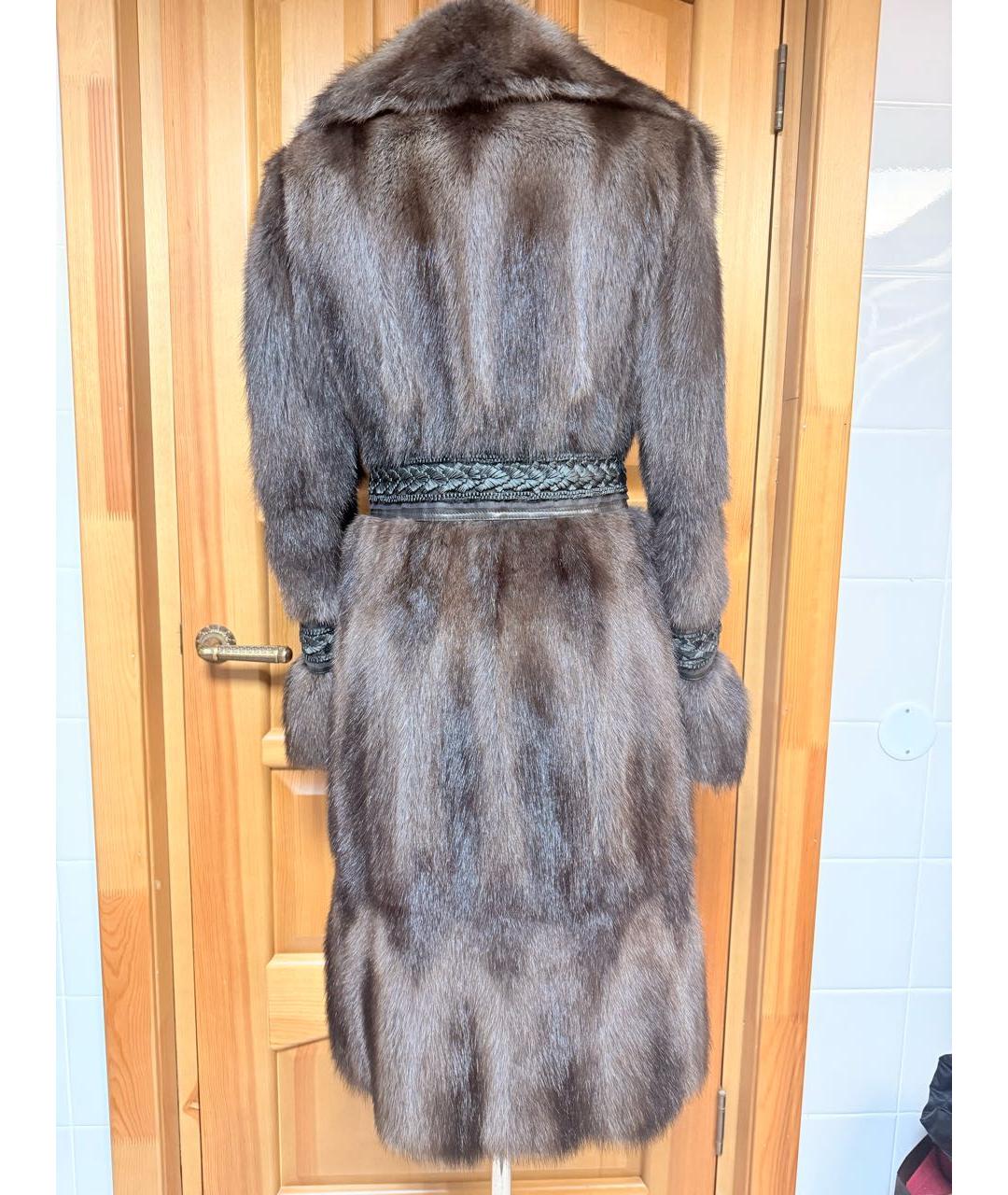 GUCCI Коричневая меховая шуба, фото 2