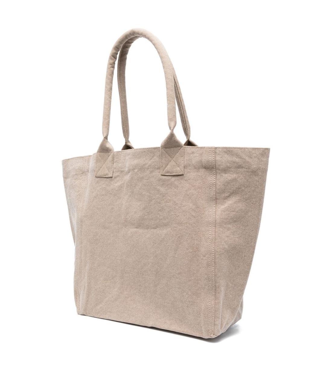 ISABEL MARANT Бежевая хлопковая сумка тоут, фото 4