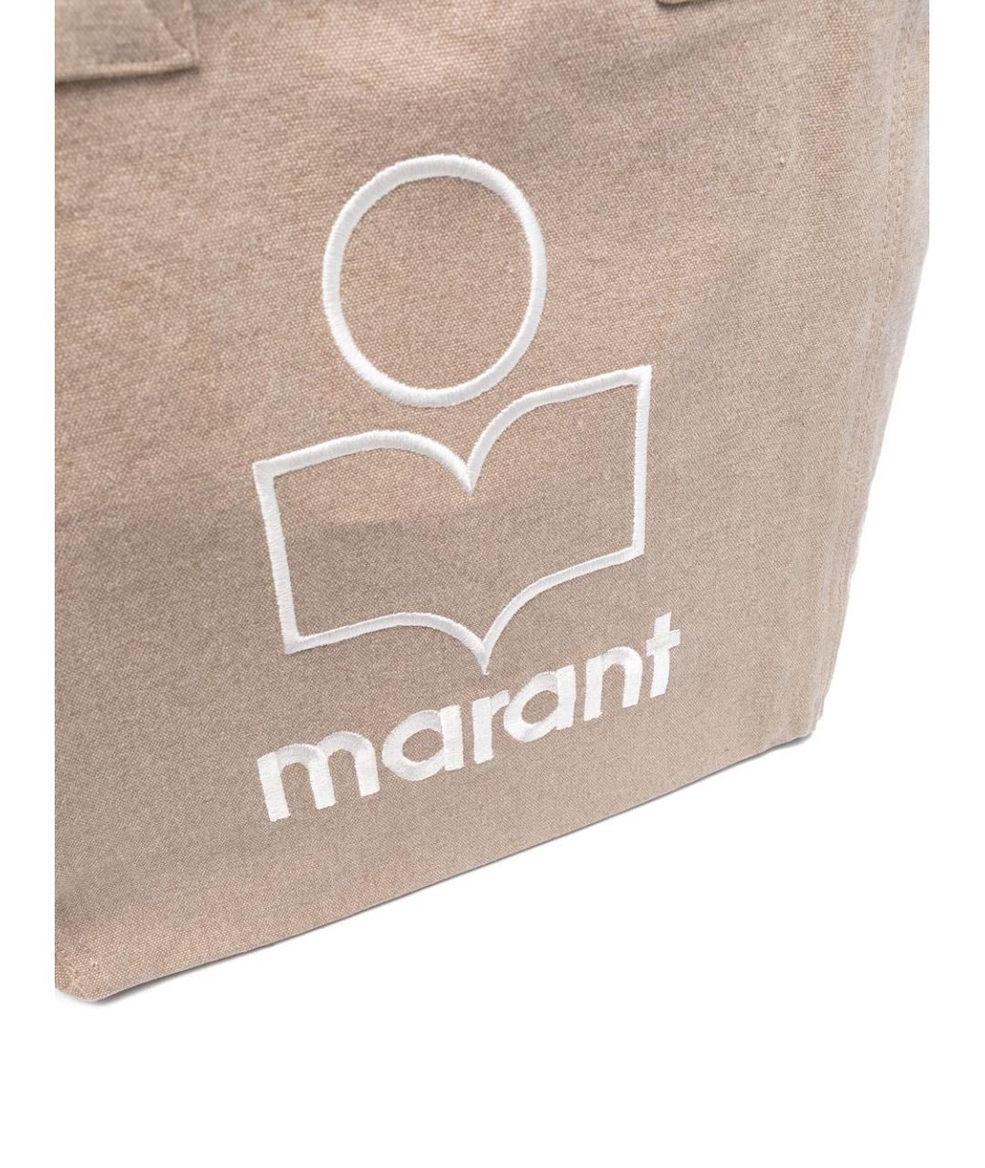 ISABEL MARANT Бежевая хлопковая сумка тоут, фото 2