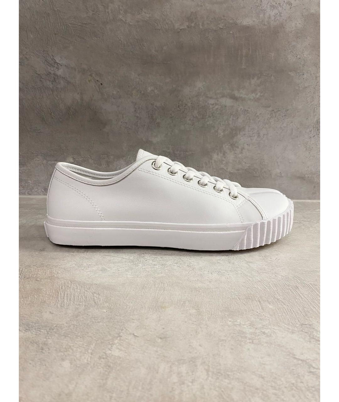 MAISON MARGIELA Белые кожаные кеды, фото 9