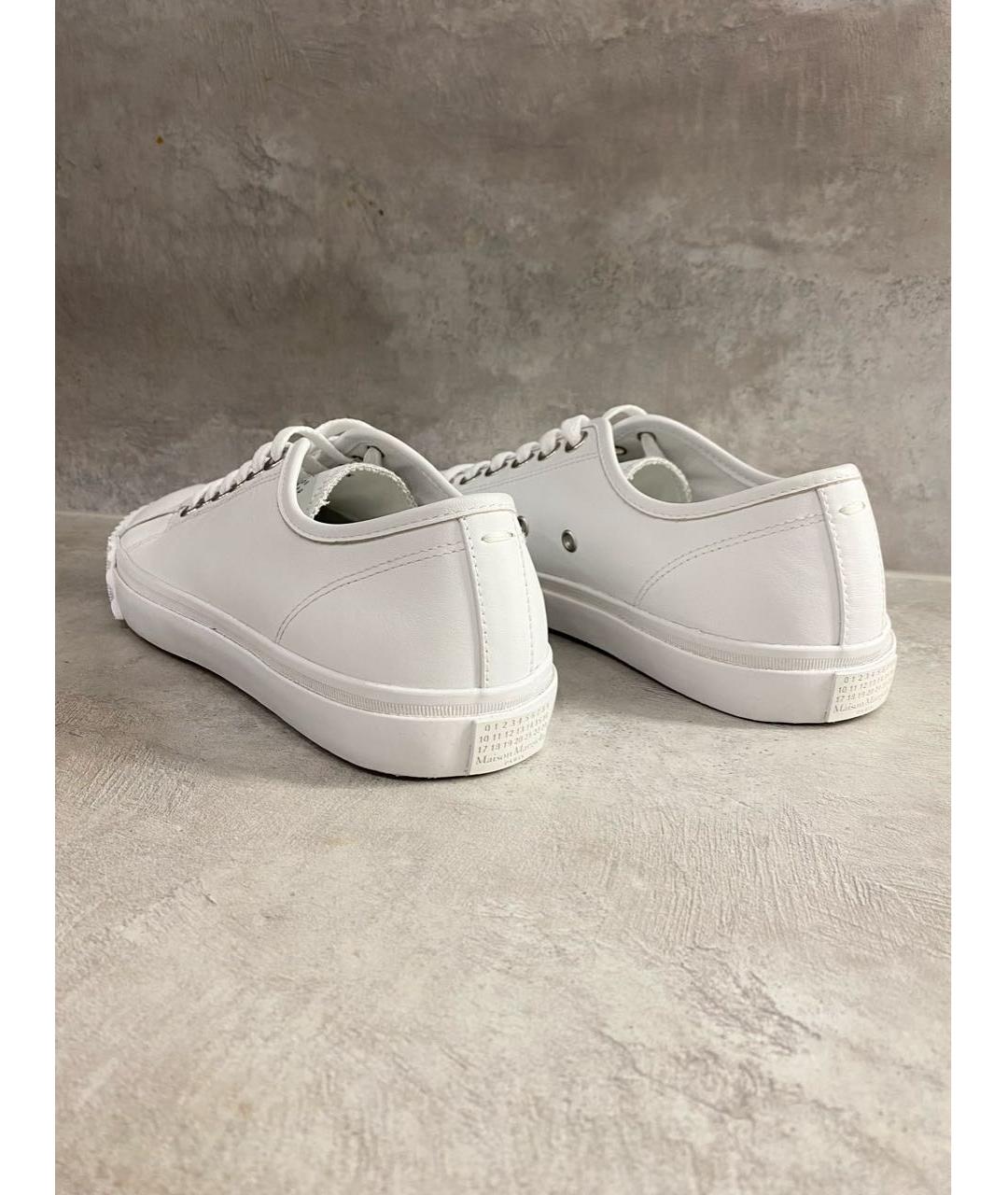 MAISON MARGIELA Белые кожаные кеды, фото 6