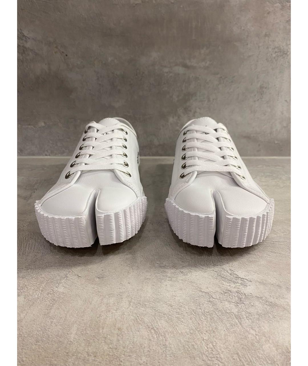 MAISON MARGIELA Белые кожаные кеды, фото 5