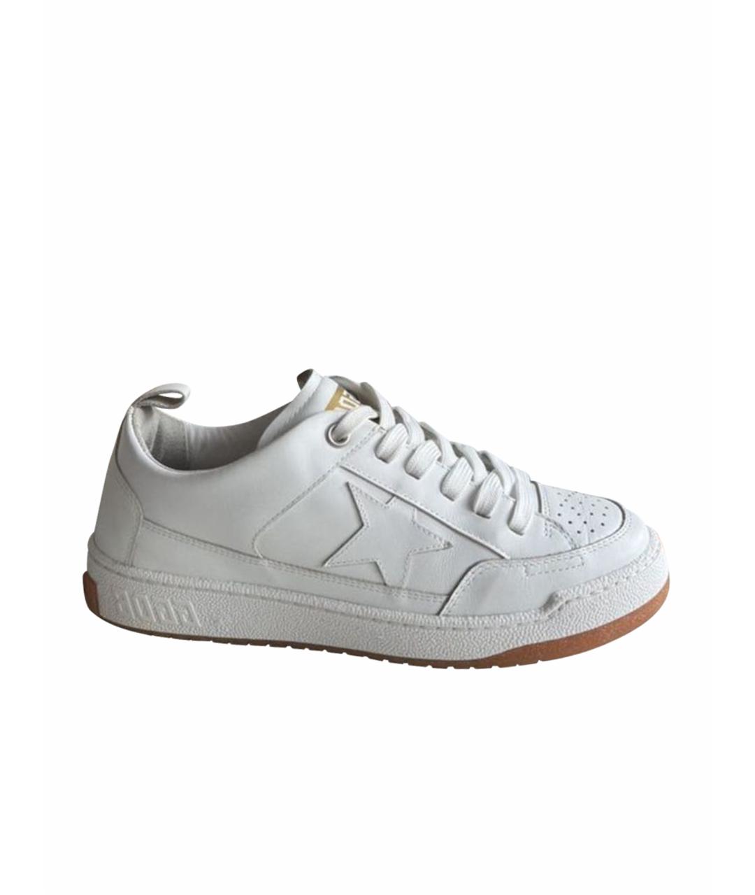 GOLDEN GOOSE Белые кожаные кеды, фото 1