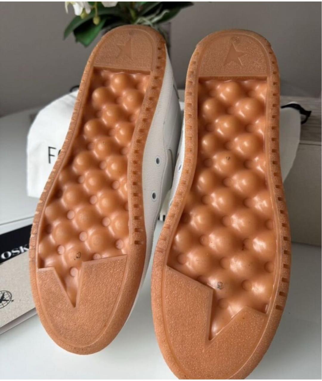 GOLDEN GOOSE Белые кожаные кеды, фото 4