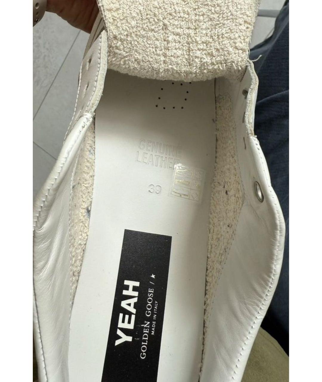 GOLDEN GOOSE Белые кожаные кеды, фото 5
