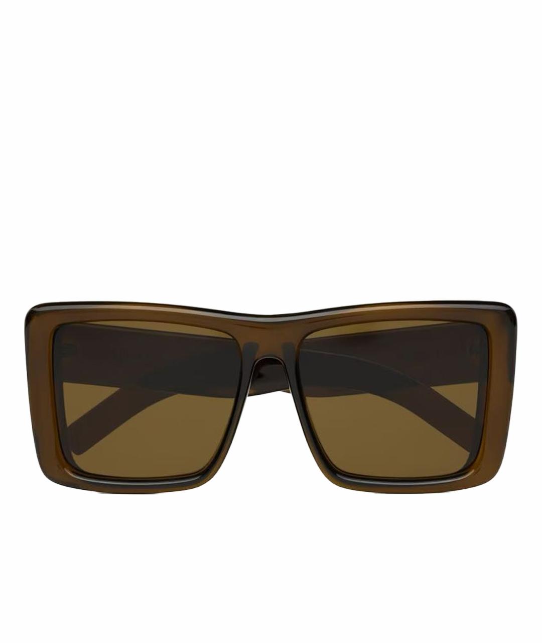 SAINT LAURENT Коричневые солнцезащитные очки, фото 1
