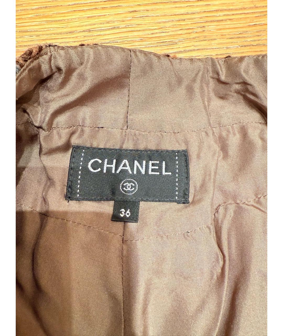 CHANEL Мульти шерстяные брюки узкие, фото 5