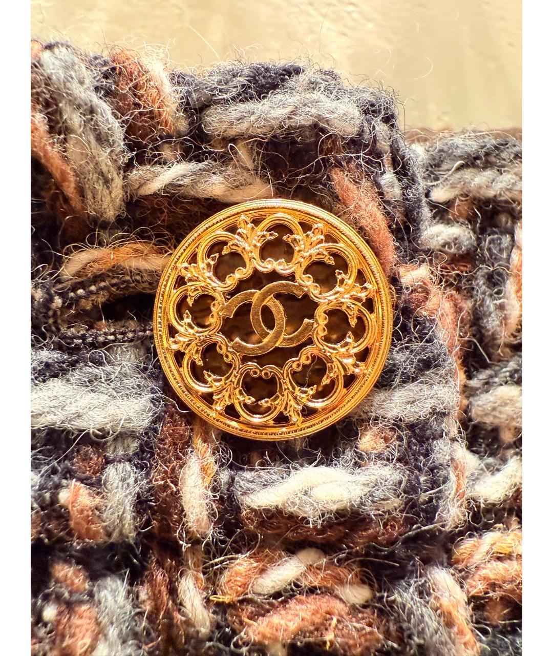 CHANEL Мульти шерстяные брюки узкие, фото 3