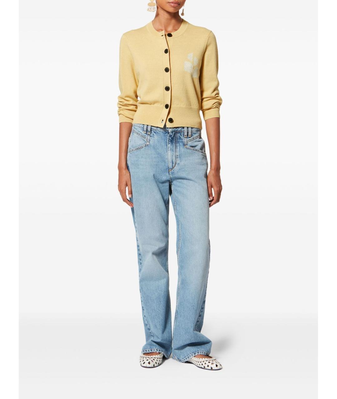 ISABEL MARANT ETOILE Желтый хлопковый кардиган, фото 5