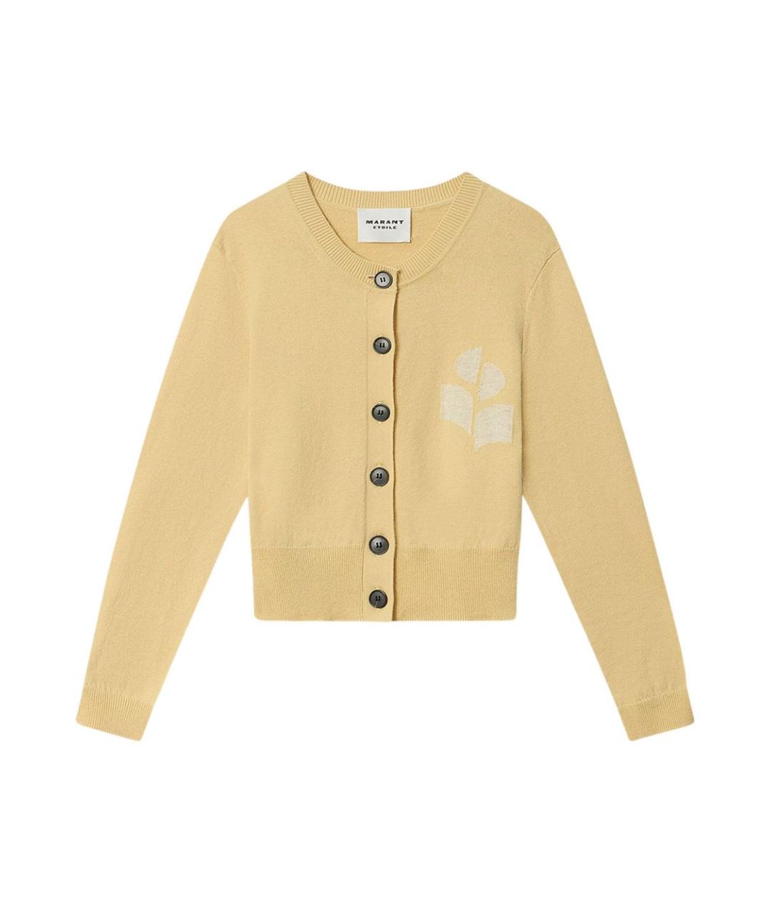 ISABEL MARANT ETOILE Желтый хлопковый кардиган, фото 1