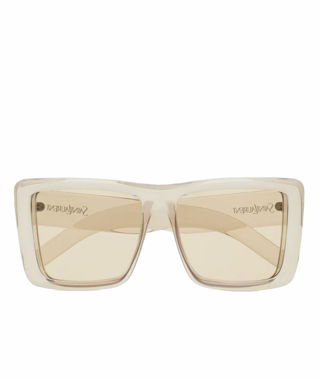 SAINT LAURENT Бежевые солнцезащитные очки, фото 1