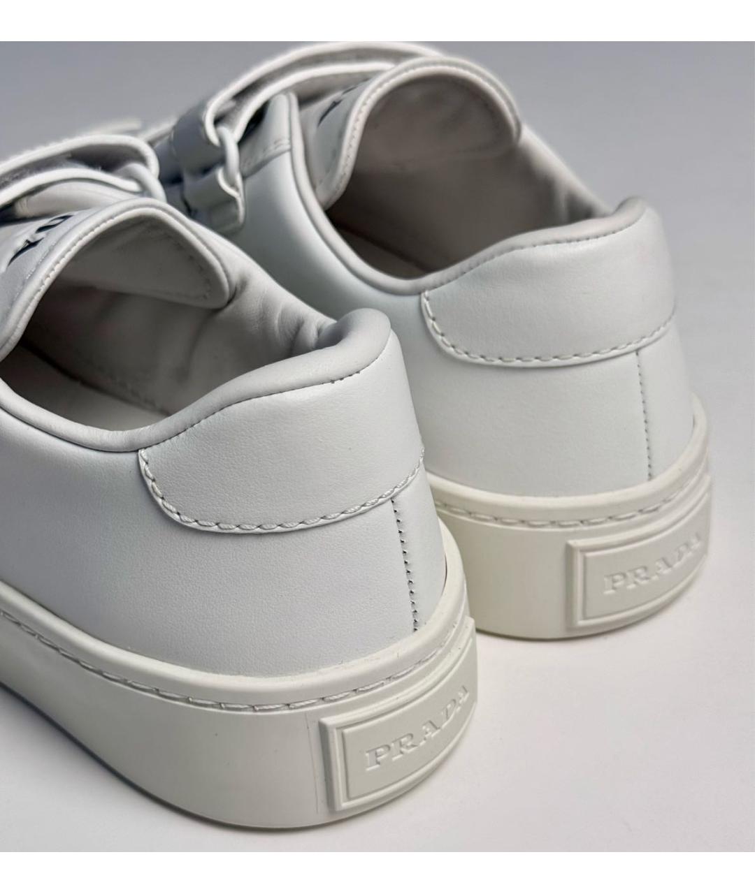 PRADA Белые кожаные кеды, фото 6