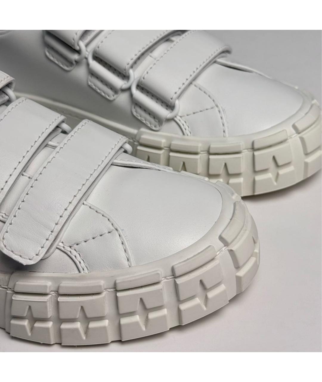 PRADA Белые кожаные кеды, фото 7
