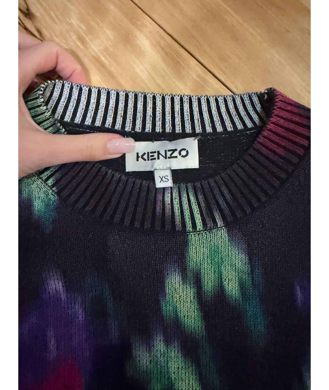 KENZO Фиолетовый хлопковый джемпер / свитер, фото 2