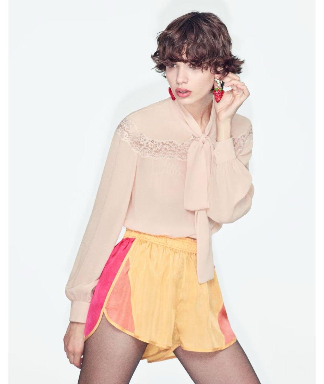 SAINT LAURENT Красные металлические серьги, фото 2