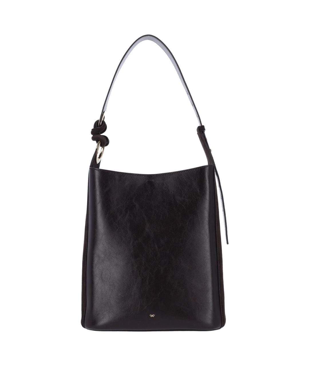 ANYA HINDMARCH Коричневая кожаная сумка тоут, фото 3