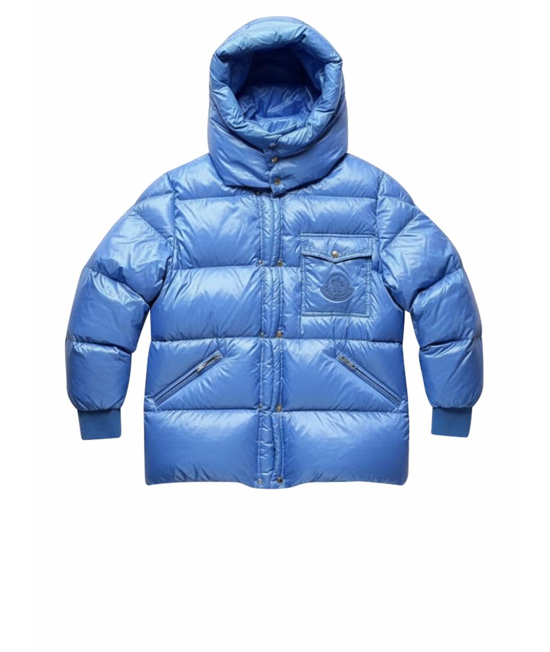 MONCLER Голубой пуховик, фото 1