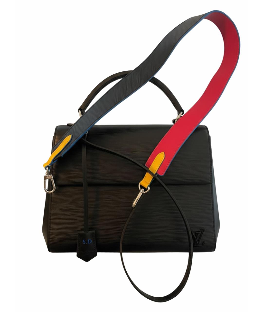 LOUIS VUITTON Черная кожаная сумка тоут, фото 1