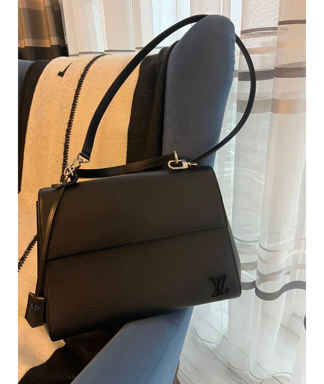 LOUIS VUITTON Черная кожаная сумка тоут, фото 2