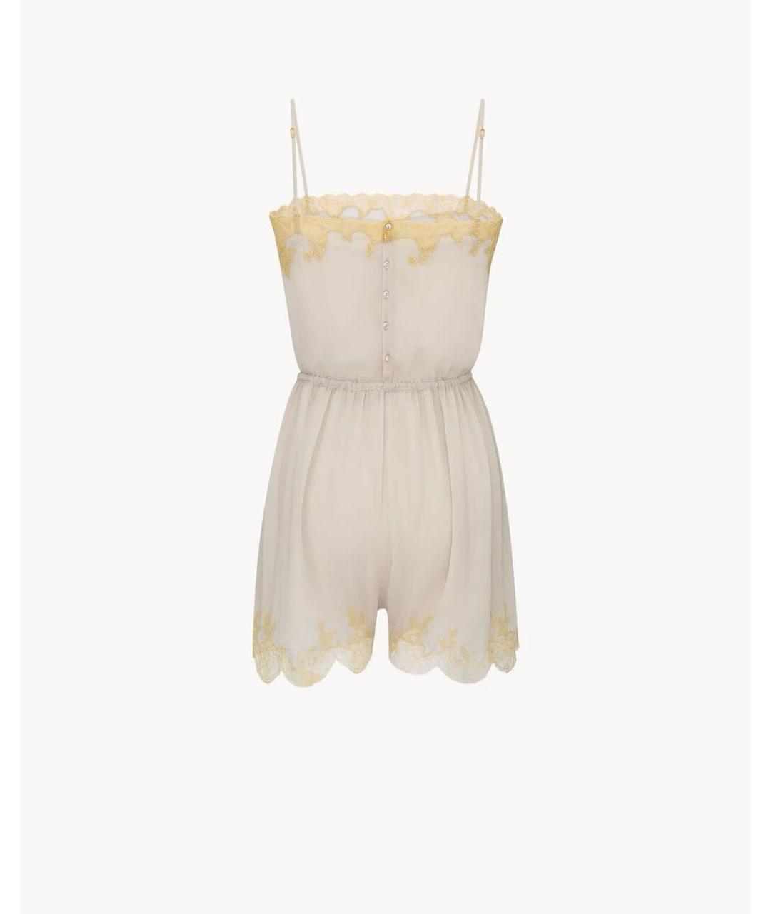 SAINT LAURENT Бежевый комбинезон, фото 3