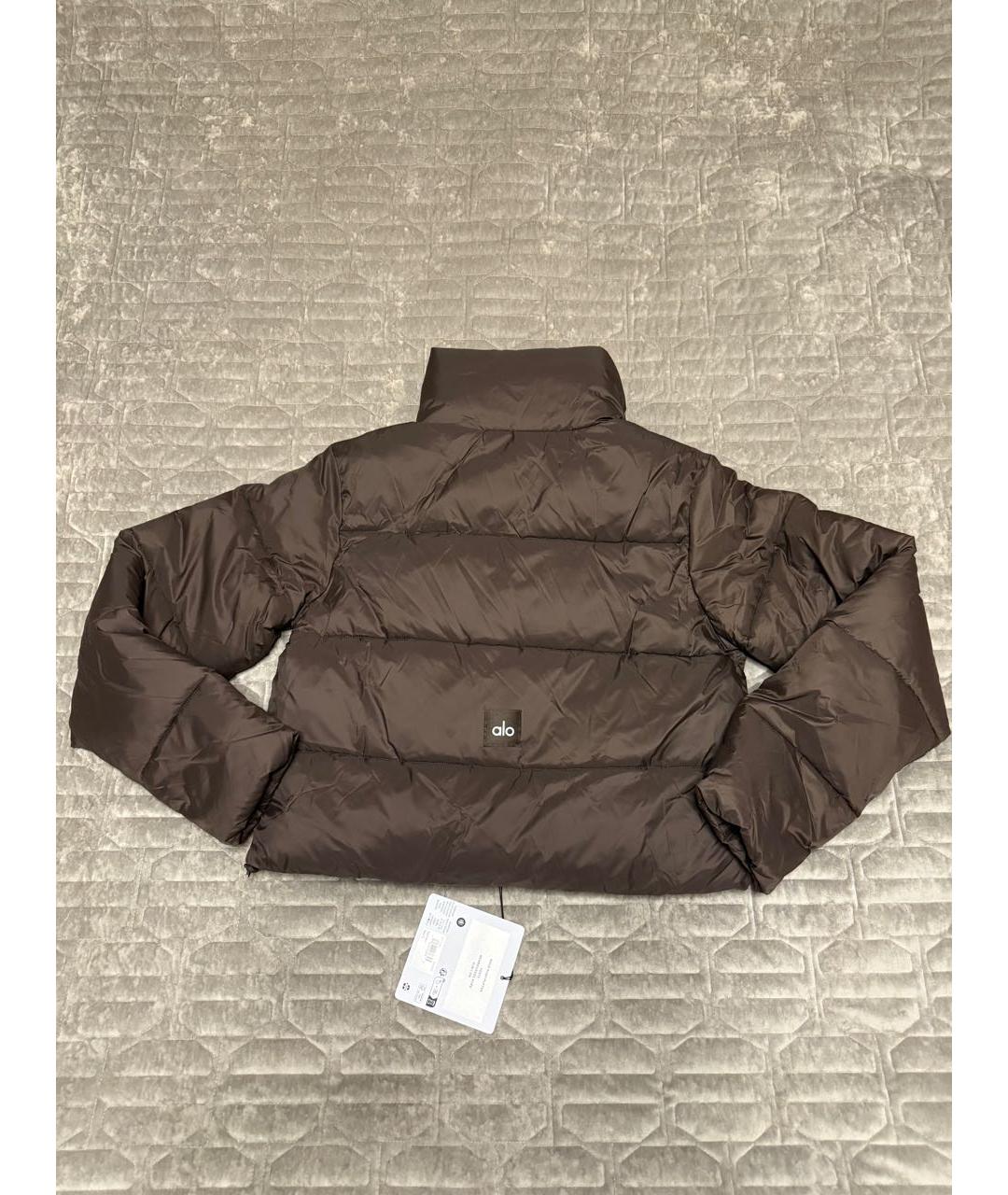 ALO YOGA Коричневая полиэстеровая куртка, фото 2