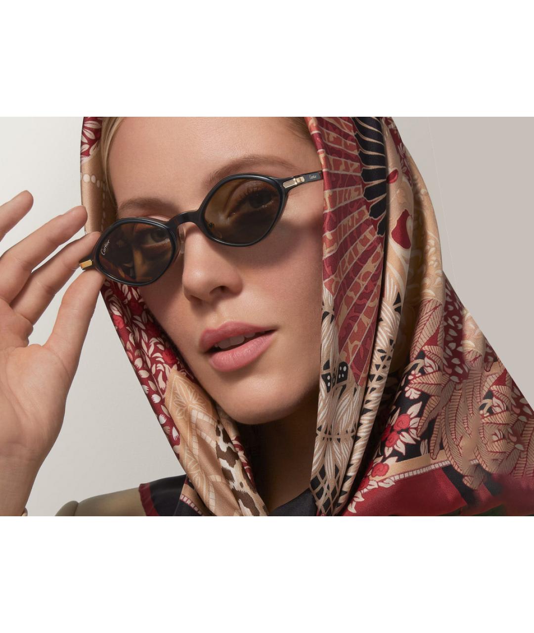 CARTIER Черные пластиковые солнцезащитные очки, фото 3