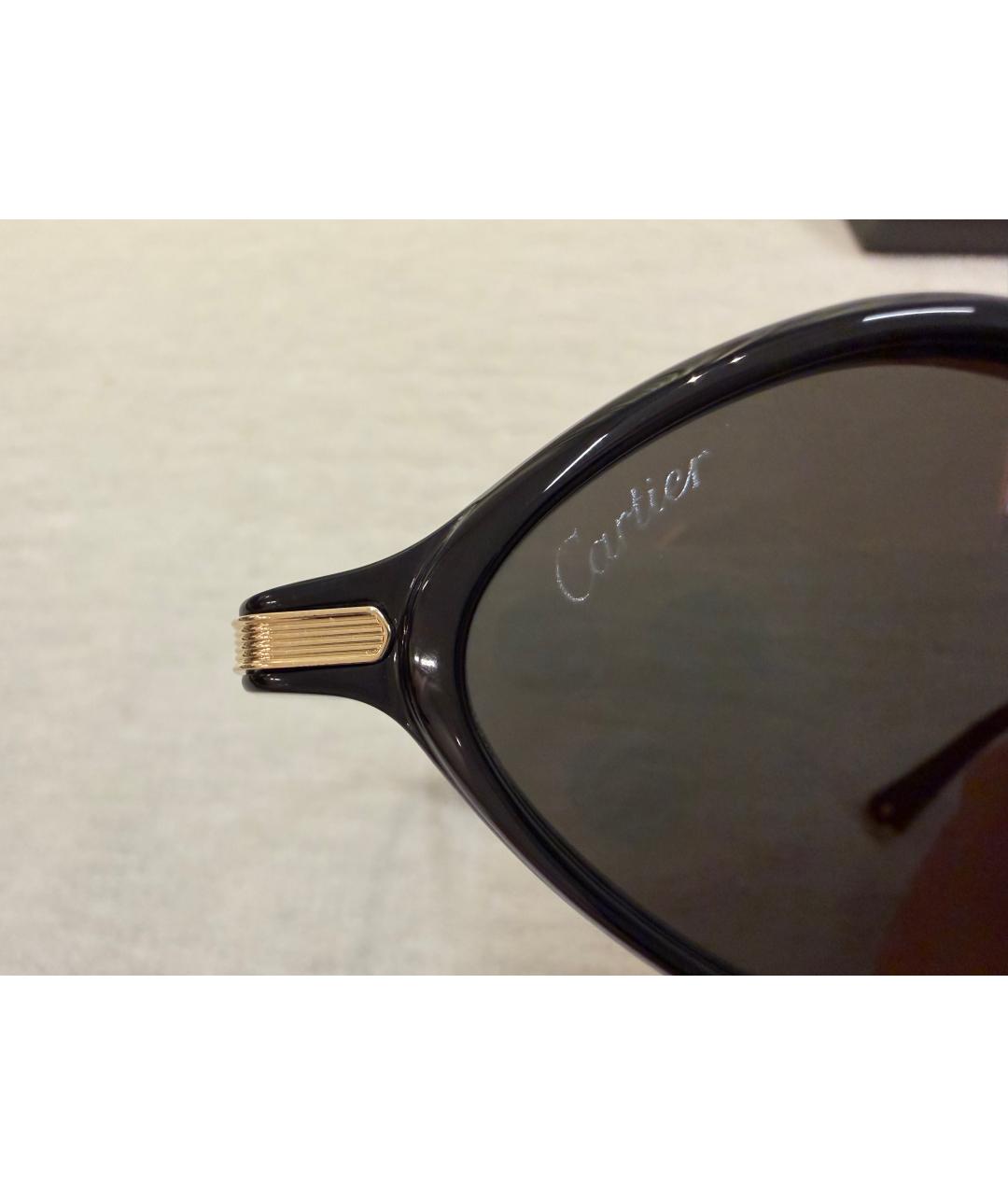 CARTIER Черные пластиковые солнцезащитные очки, фото 4