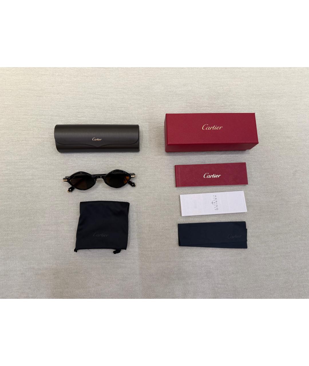 CARTIER Черные пластиковые солнцезащитные очки, фото 2