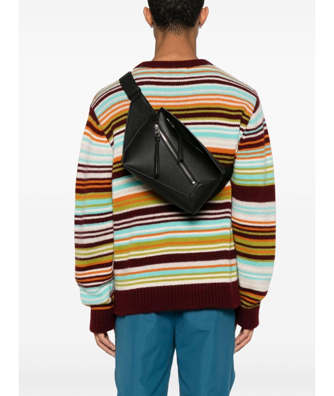 LOEWE Черная кожаная сумка на плечо, фото 3