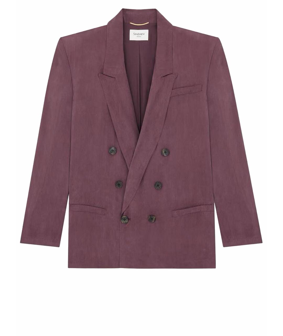 SAINT LAURENT Фиолетовый жакет/пиджак, фото 1