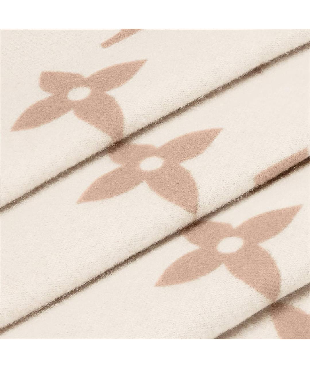 LOUIS VUITTON Бежевый кашемировый шарф, фото 2