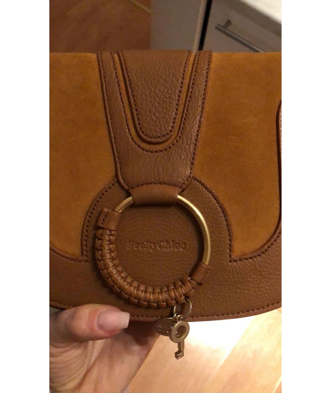 SEE BY CHLOE Горчичная замшевая сумка через плечо, фото 2