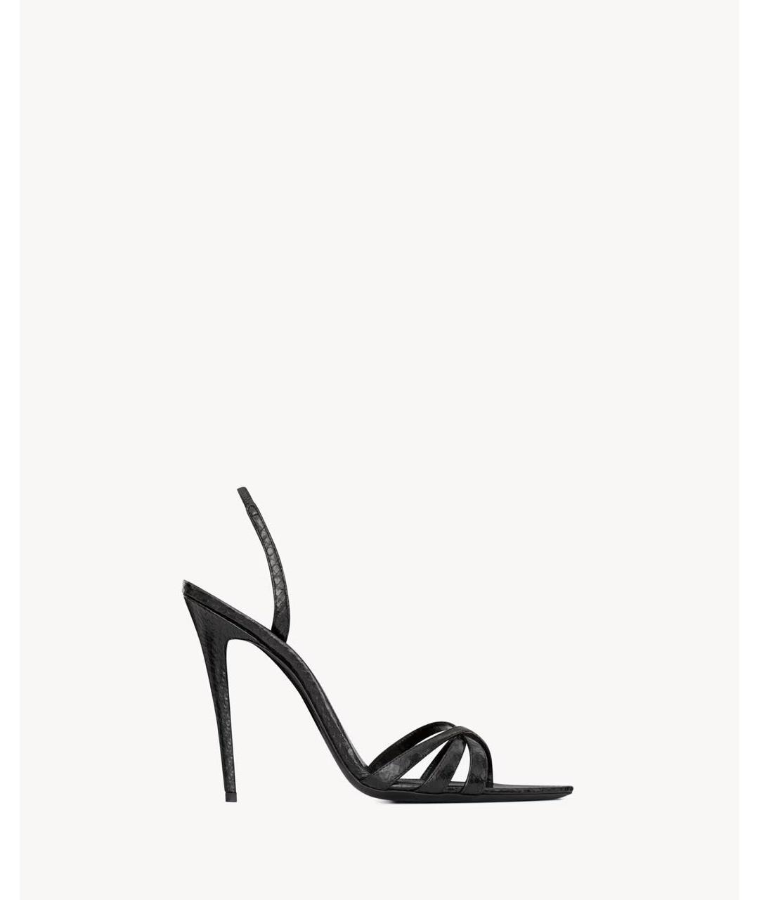 SAINT LAURENT Черные кожаные туфли, фото 4