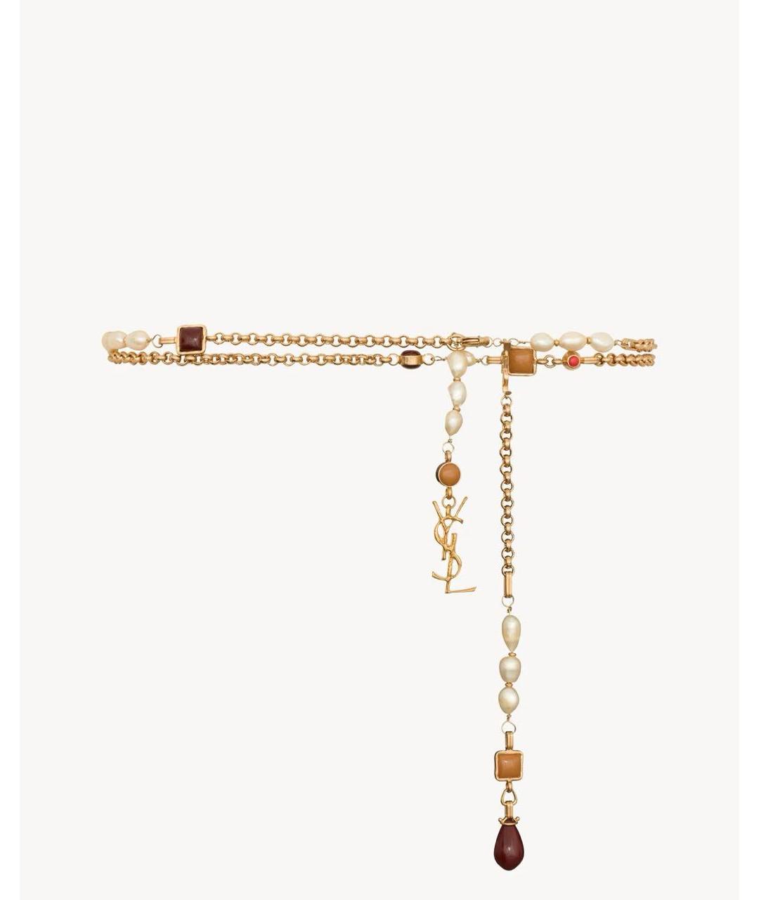 SAINT LAURENT Желтый ремень, фото 3