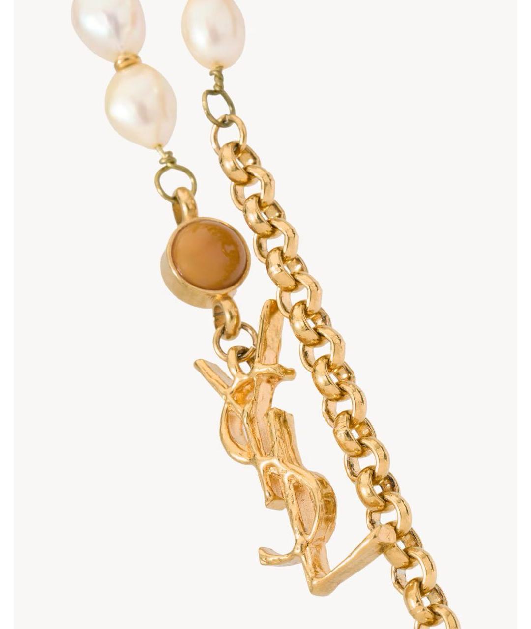 SAINT LAURENT Желтый ремень, фото 2