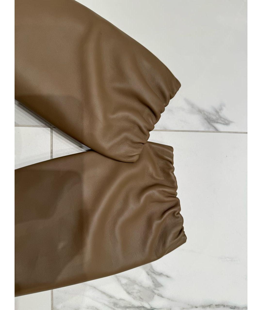 LORO PIANA Коричневые кожаные сапоги, фото 3