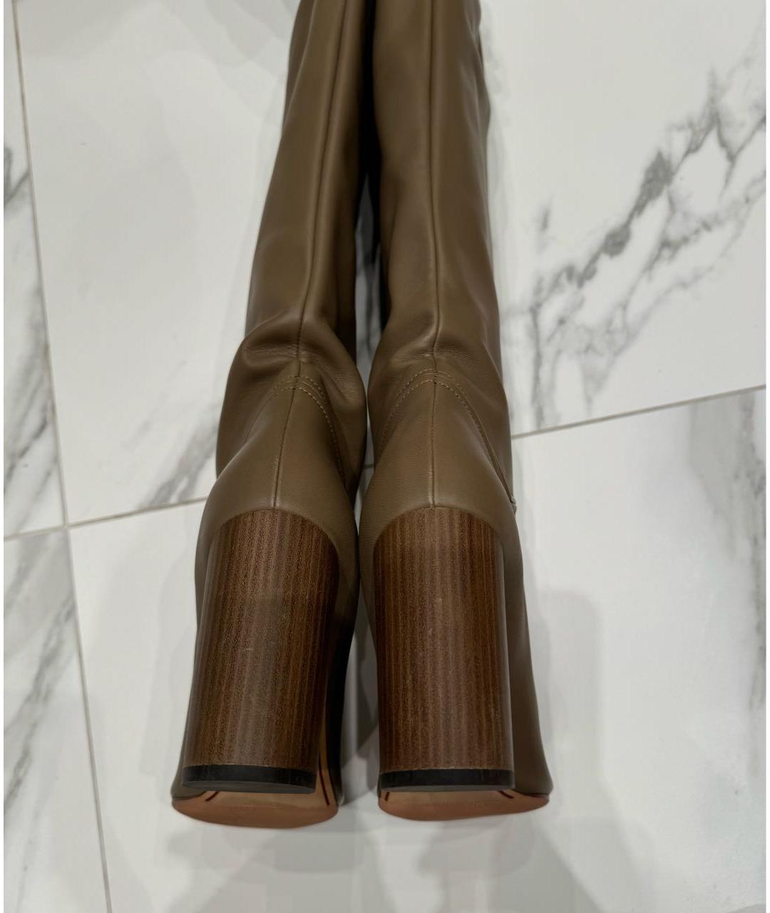 LORO PIANA Коричневые кожаные сапоги, фото 2