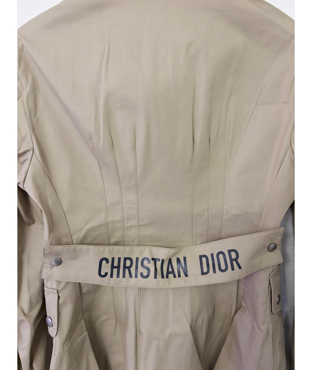 CHRISTIAN DIOR Бежевая хлопковая куртка, фото 4