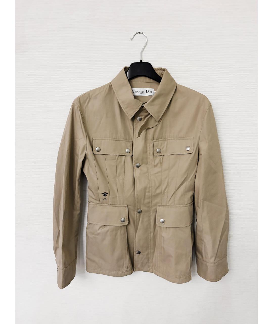 CHRISTIAN DIOR Бежевая хлопковая куртка, фото 7