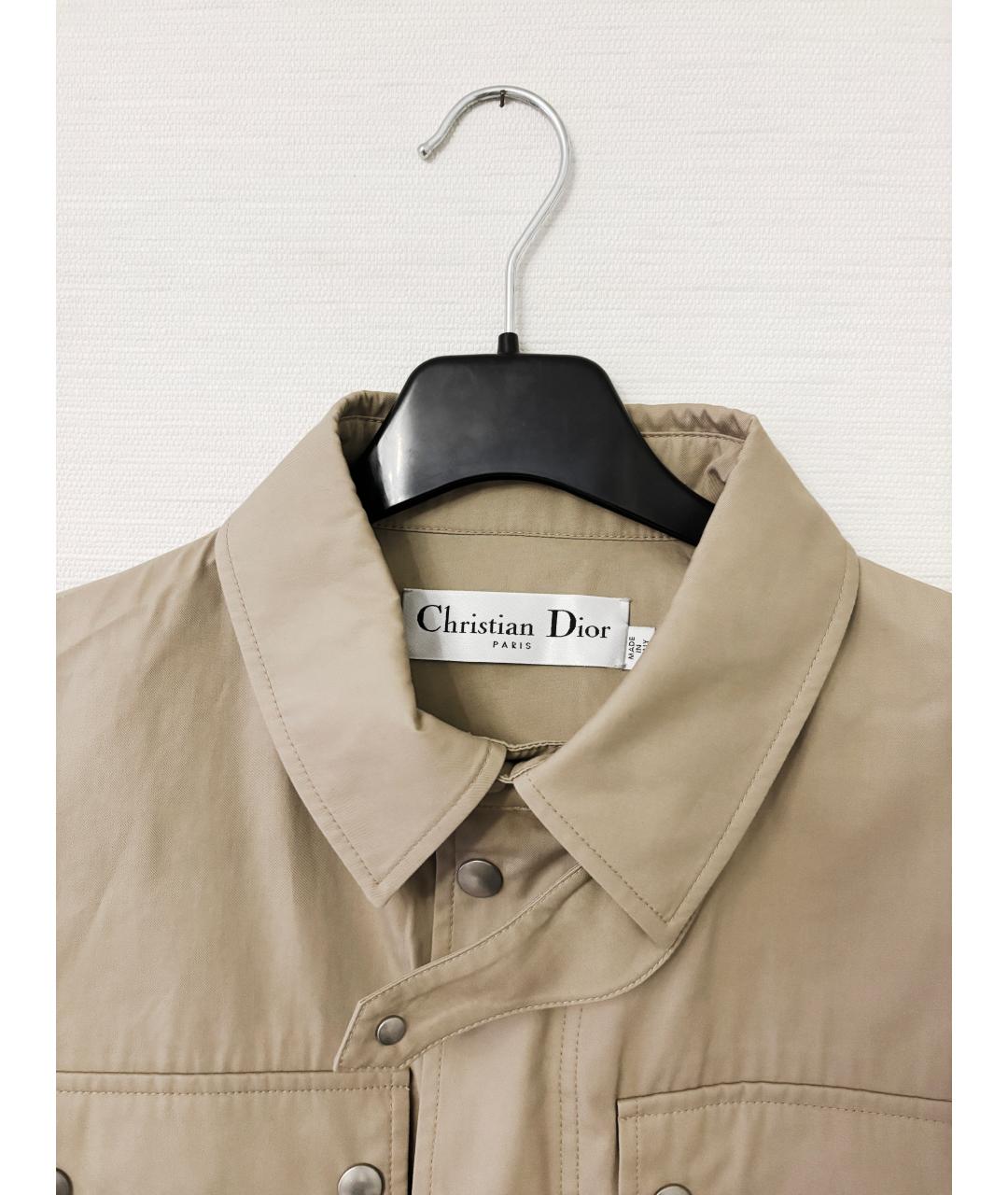 CHRISTIAN DIOR Бежевая хлопковая куртка, фото 3