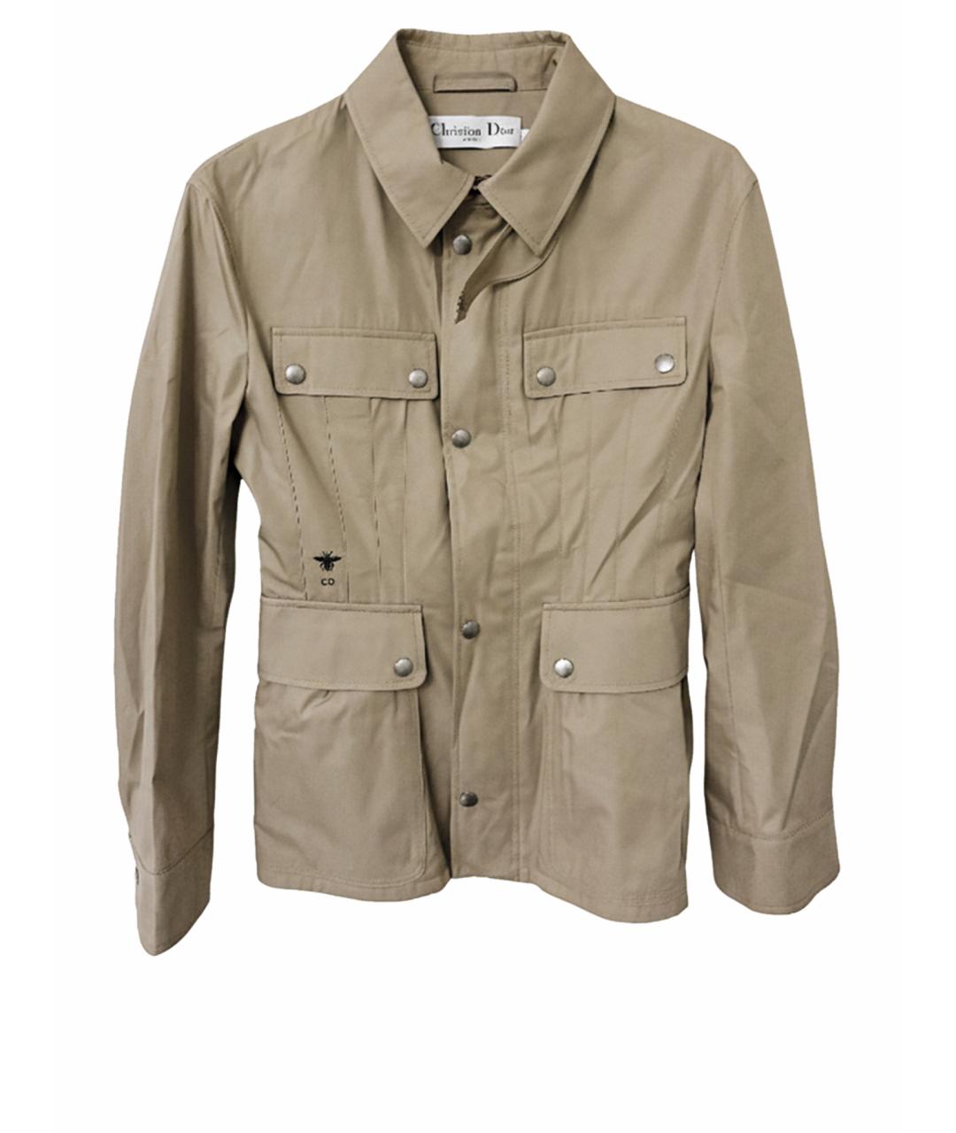 CHRISTIAN DIOR Бежевая хлопковая куртка, фото 1