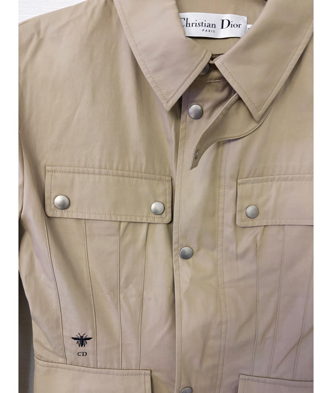 CHRISTIAN DIOR Бежевая хлопковая куртка, фото 5
