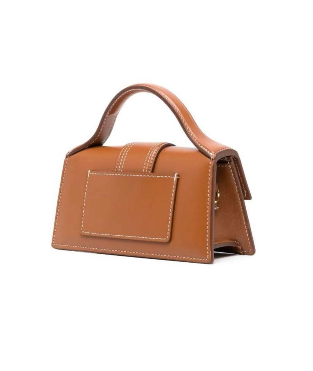 JACQUEMUS Коричневая кожаная сумка через плечо, фото 2