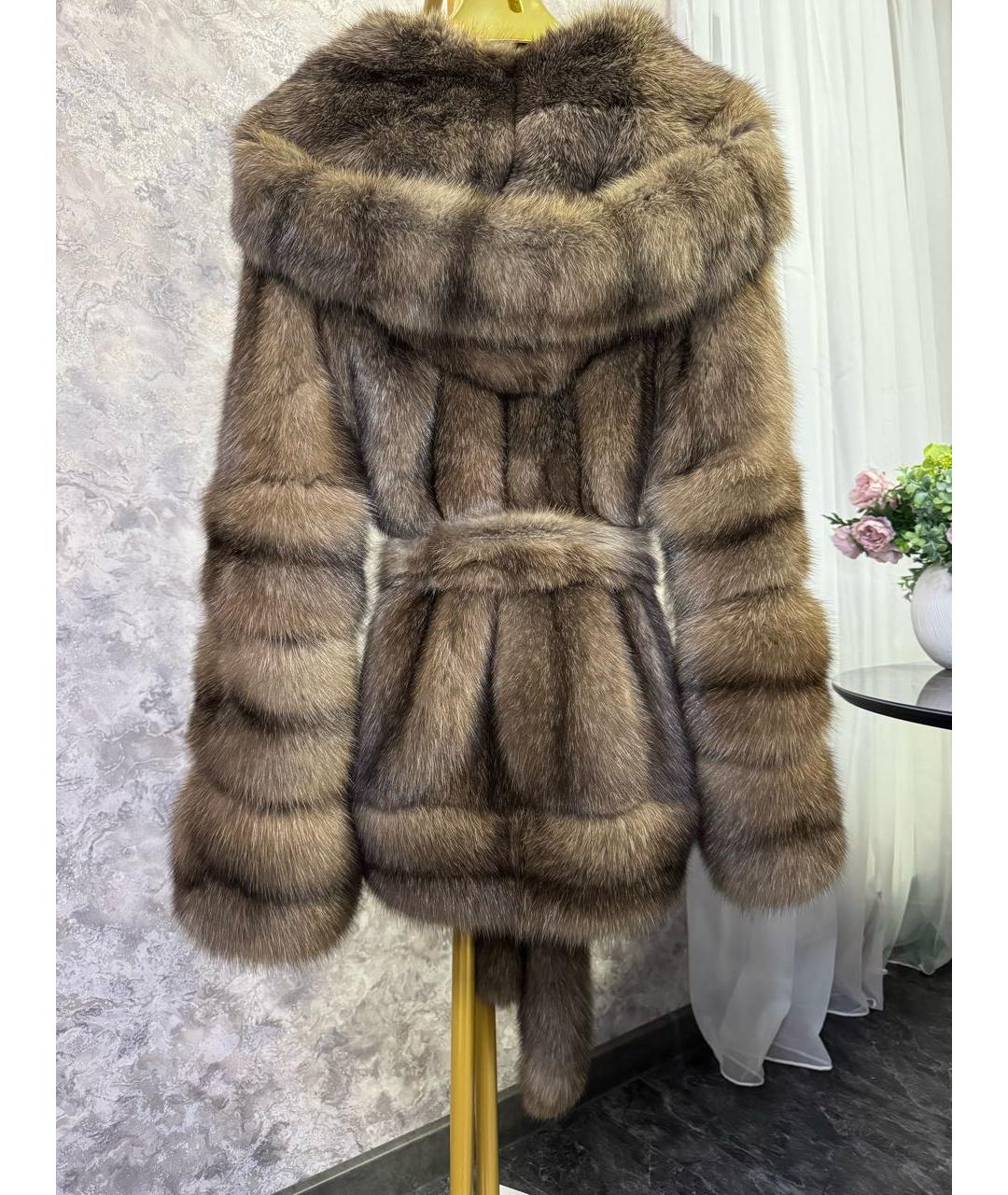 MALA MATI Коричневая меховая шуба, фото 2