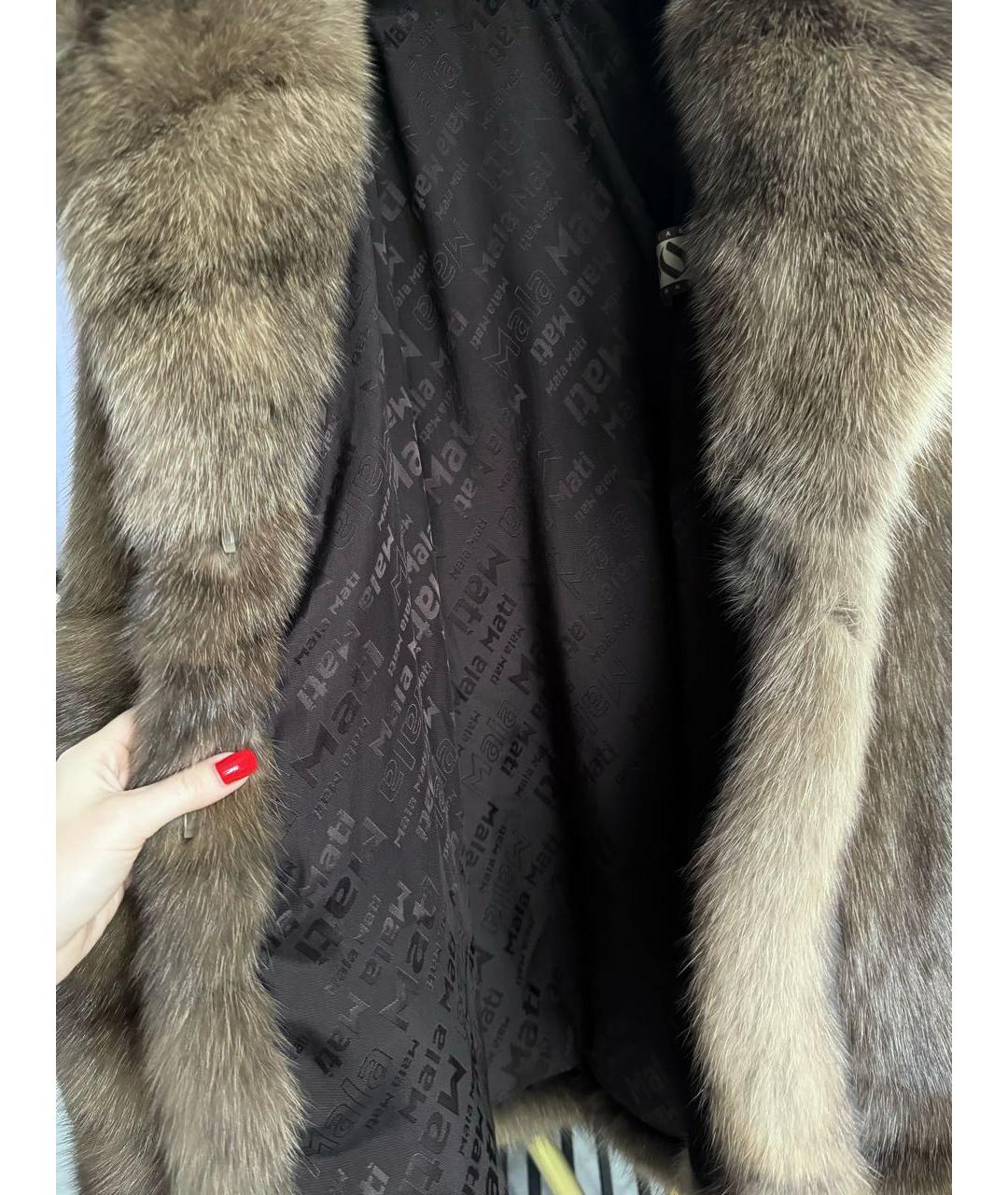 MALA MATI Коричневая меховая шуба, фото 3