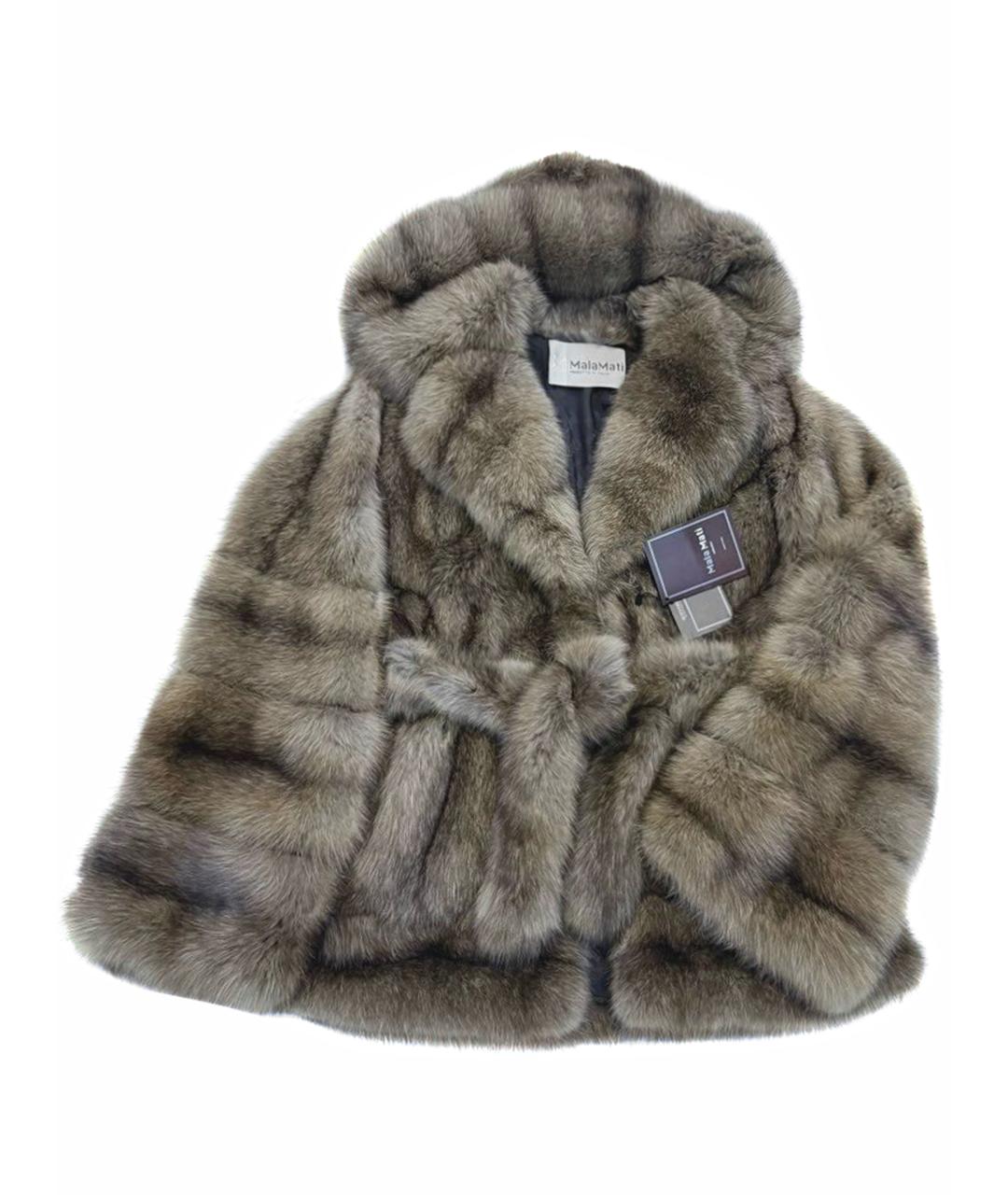 MALA MATI Коричневая меховая шуба, фото 1