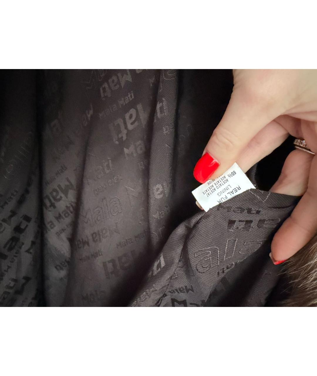 MALA MATI Коричневая меховая шуба, фото 4