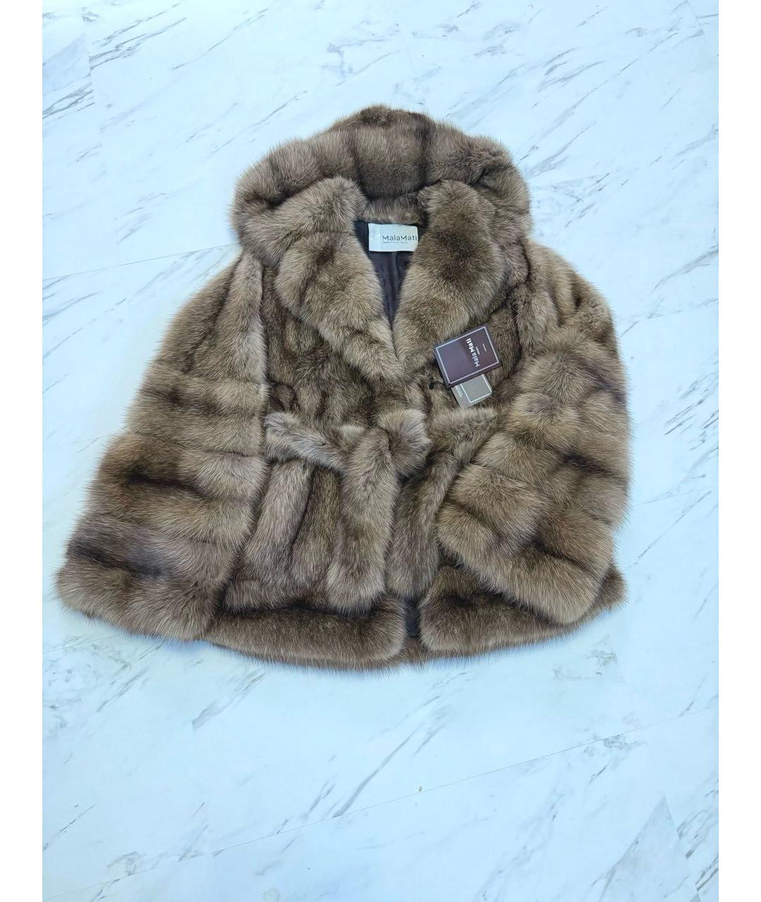 MALA MATI Коричневая меховая шуба, фото 5
