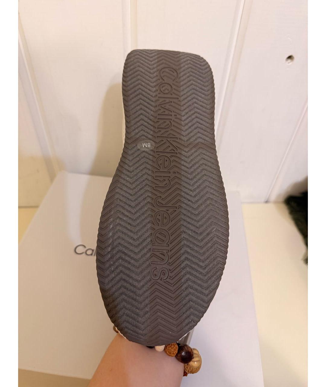 CALVIN KLEIN Серебряные текстильные ботинки, фото 4